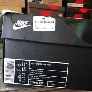 Nike Air Foamposite Pro Black and Metallic Gold